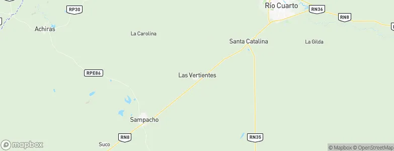 Las Vertientes, Argentina Map