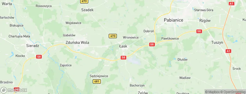 Łask, Poland Map