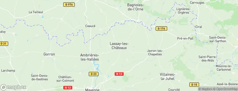 Lassay-les-Châteaux, France Map