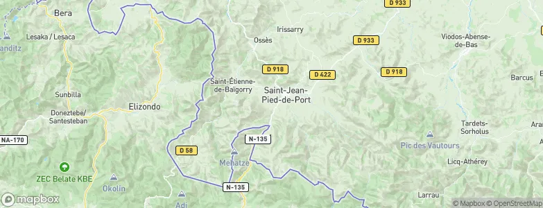 Lasse, France Map