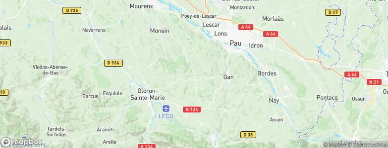 Lasseube, France Map