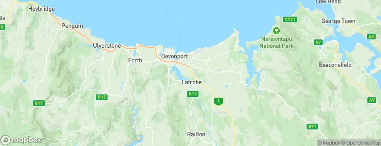 Latrobe, Australia Map