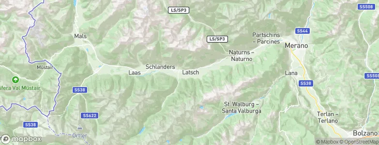 Latsch, Italy Map
