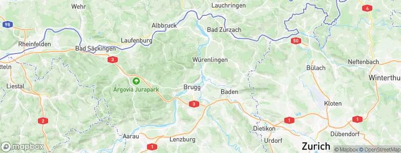 Lauffohr (Brugg), Switzerland Map