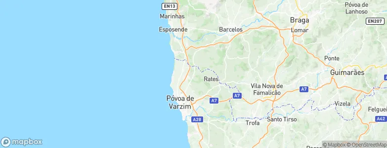 Laundos, Portugal Map