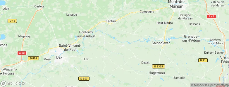 Laurède, France Map