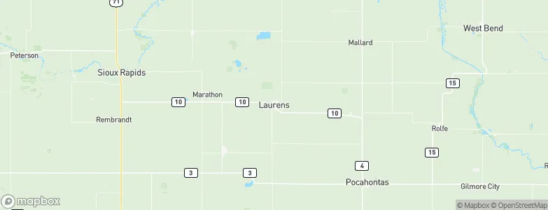Laurens, United States Map