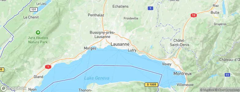 Lausanne, Switzerland Map