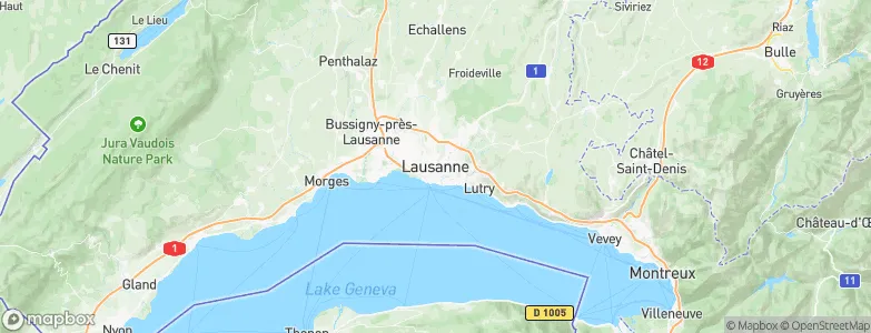 Lausanne, Switzerland Map