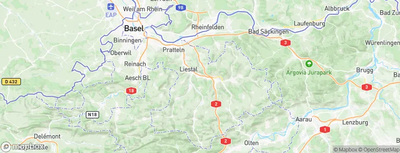 Lausen, Switzerland Map