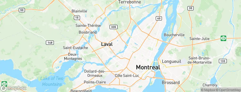 Laval, Canada Map
