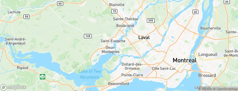 Laval-Ouest, Canada Map