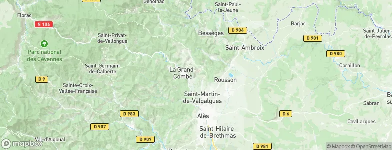 Laval-Pradel, France Map