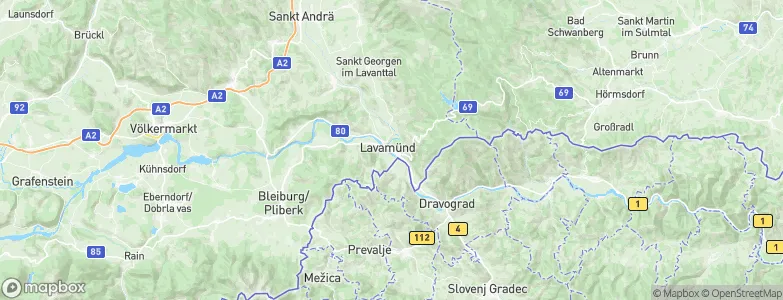 Lavamünd, Austria Map