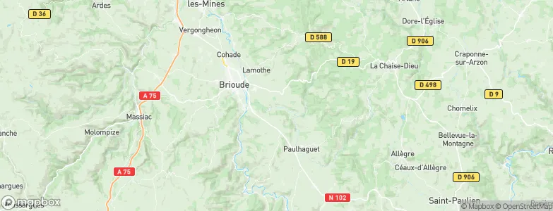 Lavaudieu, France Map