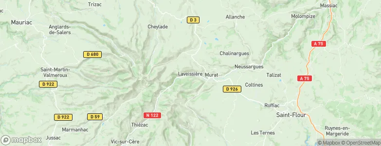 Laveissière, France Map