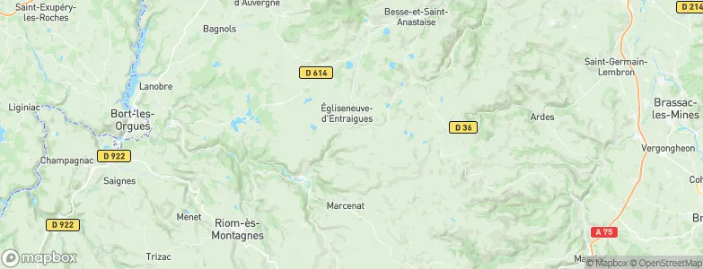 Lavergne, France Map