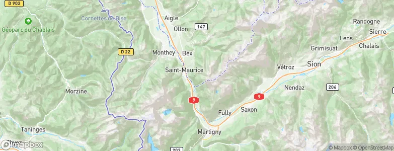Lavey-Morcles, Switzerland Map