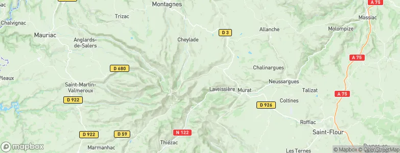 Lavigerie, France Map