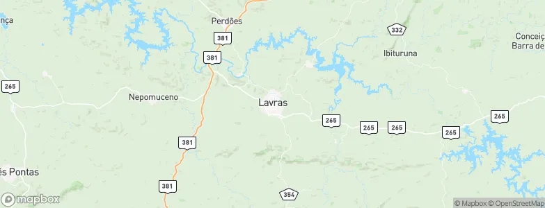 Lavras, Brazil Map