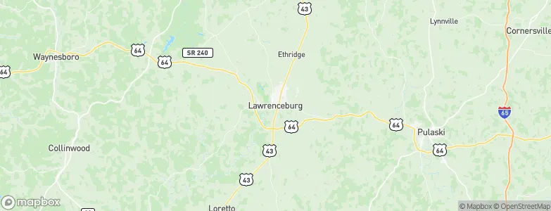 Lawrenceburg, United States Map