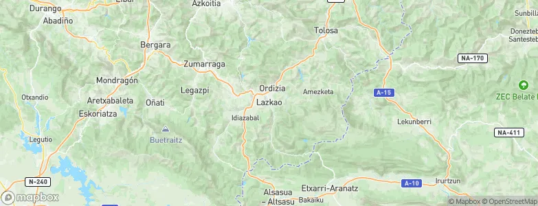 Lazkao, Spain Map