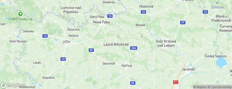 Lázně Bělohrad, Czechia Map