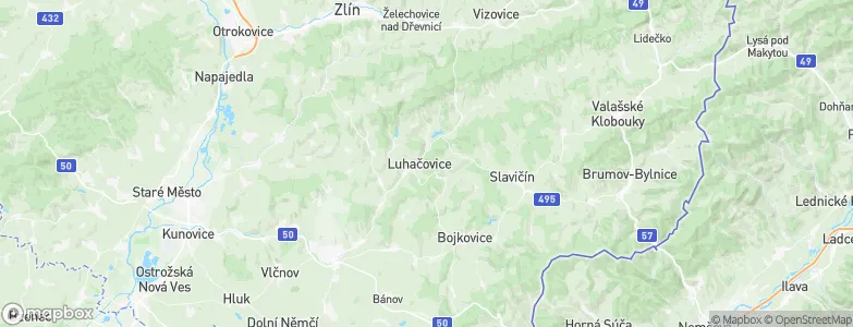 Lázně Luhačovice, Czechia Map