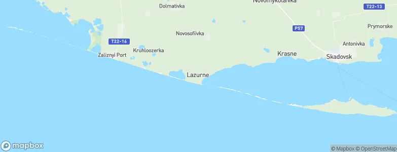 Lazurne, Ukraine Map