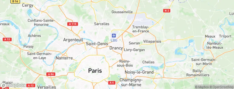 Le Blanc-Mesnil, France Map
