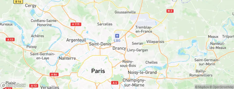 Le Bourget, France Map