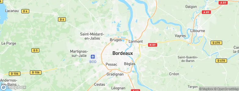 Le Bouscat, France Map