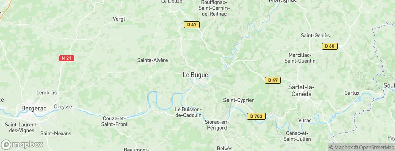 Le Bugue, France Map