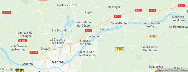 Le Cellier, France Map
