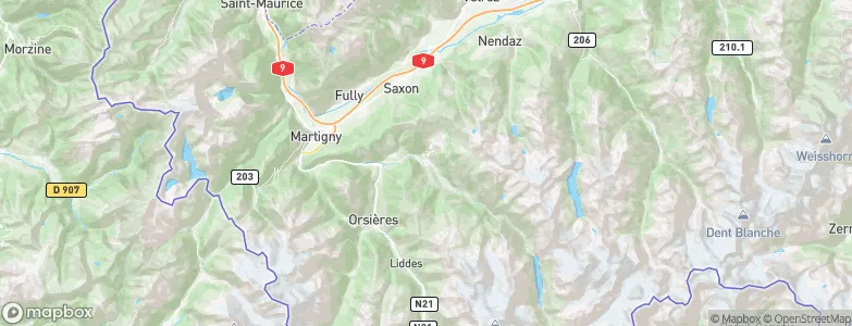 Le Châble, Switzerland Map