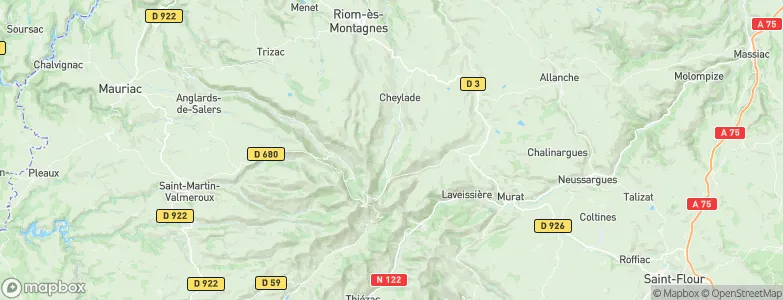 Le Claux, France Map