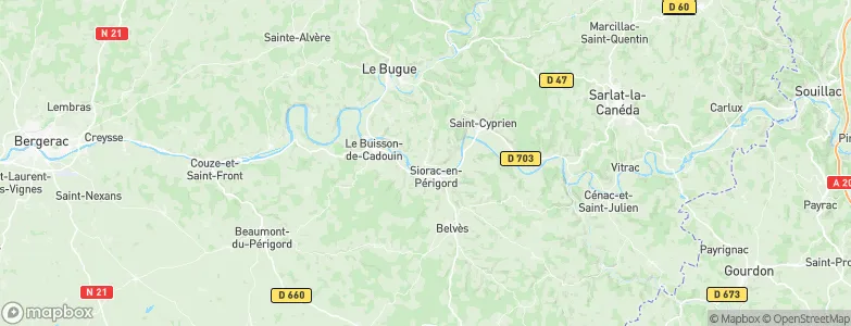 Le Coux, France Map