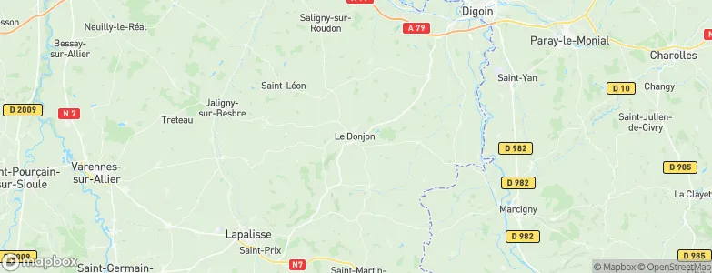 Le Donjon, France Map