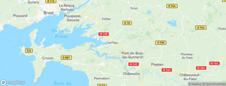 Le Faou, France Map
