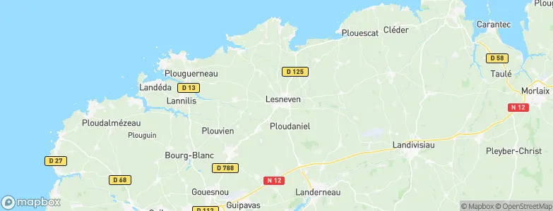 Le Folgoët, France Map