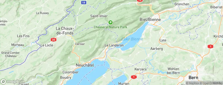 Le Landeron, Switzerland Map