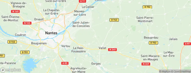 Le Landreau, France Map