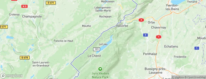 Le Lieu, Switzerland Map