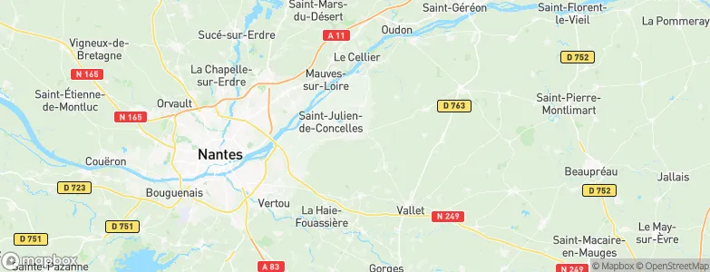 Le Loroux-Bottereau, France Map