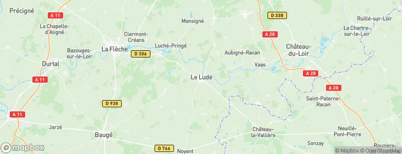 Le Lude, France Map