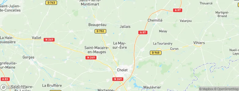 Le May-sur-Èvre, France Map