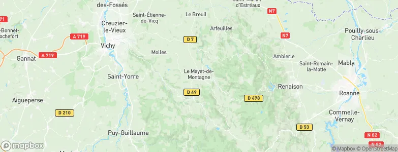 Le Mayet-de-Montagne, France Map