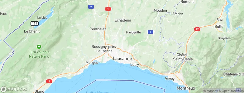 Le Mont-sur-Lausanne, Switzerland Map