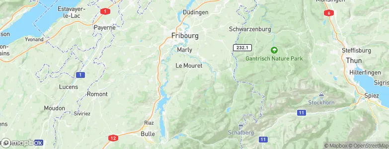 Le Mouret, Switzerland Map