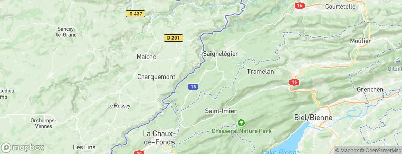Le Noirmont, Switzerland Map